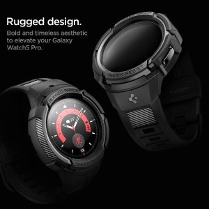 Galaxy Watch 5 Pro Case & Band 45mm Spigen Rugged Armor Pro - ACS05301 - Matte Black - Image 2