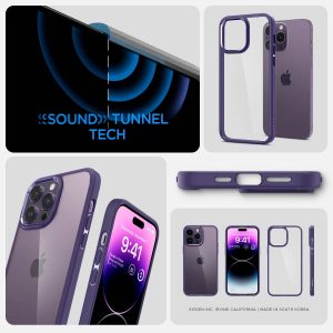 Apple iPhone 14 Pro Max Ultra Hybrid TPU + PC Case by Spigen - ACS05574 - Deep Purple - Image 3