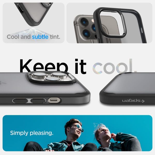 Apple iPhone 14 Pro Max Ultra Hybrid TPU + PC Case by Spigen - ACS04824 - Frost Black - Image 7