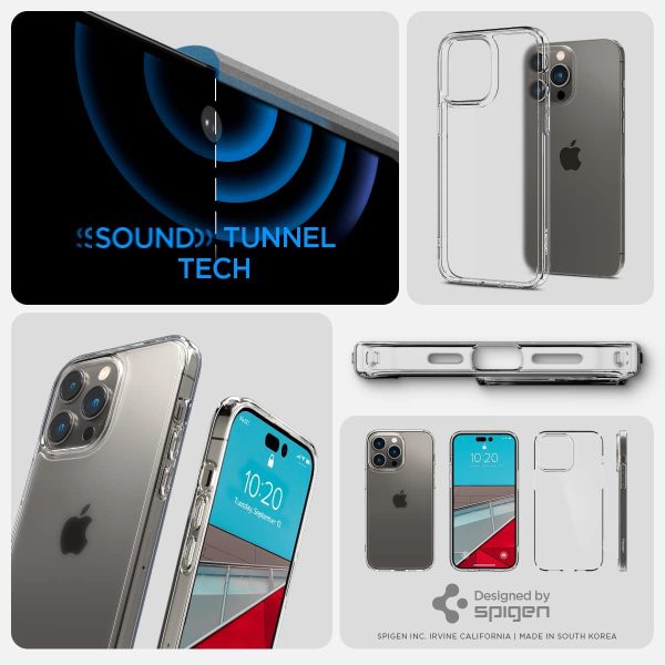 618adOPkvsL._AC_SL1200_ Apple iPhone 14 Pro Max Ultra Hybrid TPU + PC Case by Spigen - ACS04823 - Frost Clear - Image 6