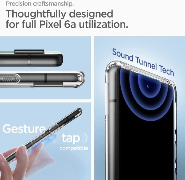Google Pixel 6a Ultra Hybrid TPU + PC Case by Spigen - ACS04477 - Crystal Clear - Image 3