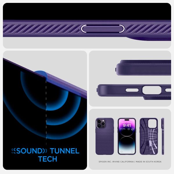 61BuIqJr+gL._AC_SL1200_ Apple iPhone 14 Pro Liquid Air Case by Spigen - ACS05578 - Deep Purple - Image 2