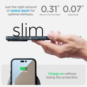 Apple iPhone 14 Pro Max Thin Fit Slim Case by Spigen - ACS04768 - Metal Slate - Image 2