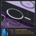 iPhone 14 Pro NanoPop Mag Dual tone Liquid Silicone Case by Caseology Magsafe Enabled - Grape Purple - ACS05016 - Image 3