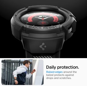 Galaxy Watch 5 Pro Case & Band 45mm Spigen Rugged Armor Pro - ACS05301 - Matte Black - Image 4