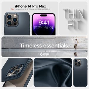 Apple iPhone 14 Pro Max Thin Fit Slim Case by Spigen - ACS04768 - Metal Slate - Image 5