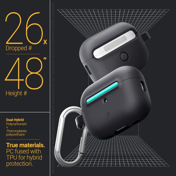 Airpods Pro 2022 NanoPop Dual tone Liquid Silicone Case by Caseology - Prune Charcoal - ACS05427 - Image 3