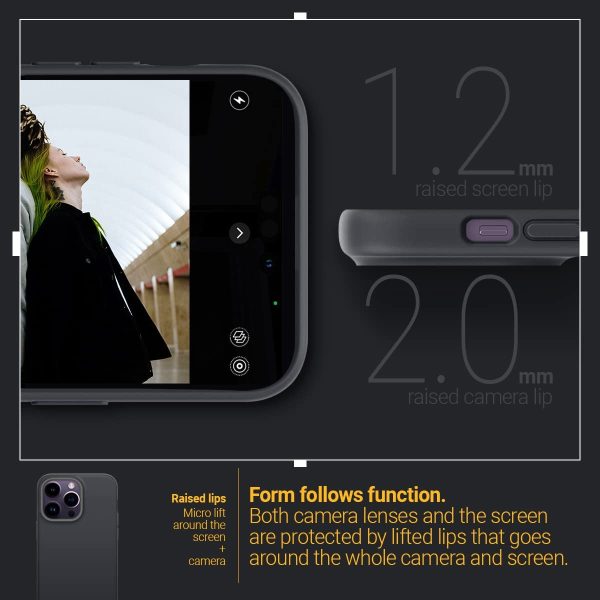 61Qd+9f84uL._AC_SL1200_ iPhone 14 Pro Max NanoPop Mag Dual tone Liquid Silicone Case by Caseology Magsafe Enabled - Black Sesame - ACS04867 - Image 6