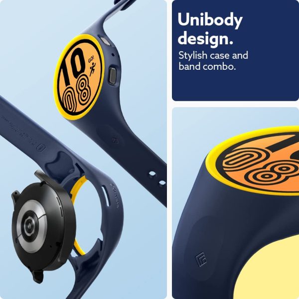 61W3cuiBHdL._AC_SL1080_ Galaxy Watch 5 / Galaxy Watch 4 Band & Case for 44 mm Nanopop by Caseology - ACS05135 - Blueberry Navy - Image 3