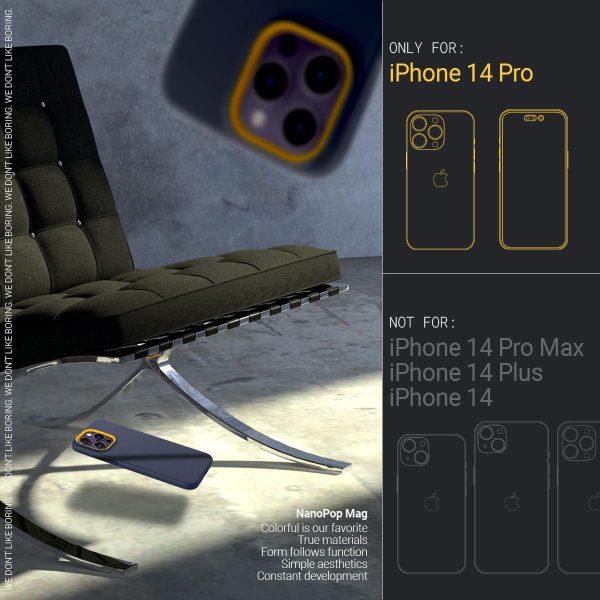61dsCASsb1L._AC_SL1200_ iPhone 14 Pro NanoPop Mag Dual tone Liquid Silicone Case by Caseology Magsafe Enabled - Blueberry Navy - ACS05013 - Image 7