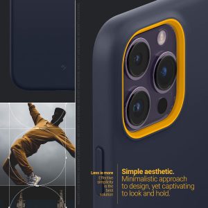 iPhone 14 Pro NanoPop Mag Dual tone Liquid Silicone Case by Caseology Magsafe Enabled - Blueberry Navy - ACS05013 - Image 2