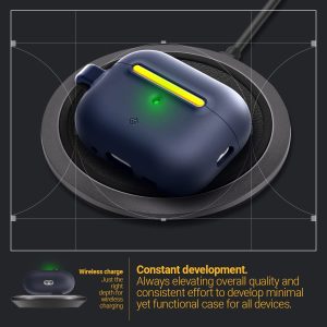 Airpods Pro 2022 NanoPop Dual tone Liquid Silicone Case by Caseology - Blueberry Navy - ACS05426 - Image 2
