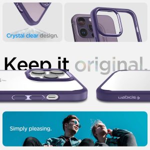 Apple iPhone 14 Pro Max Ultra Hybrid TPU + PC Case by Spigen - ACS05574 - Deep Purple - Image 4