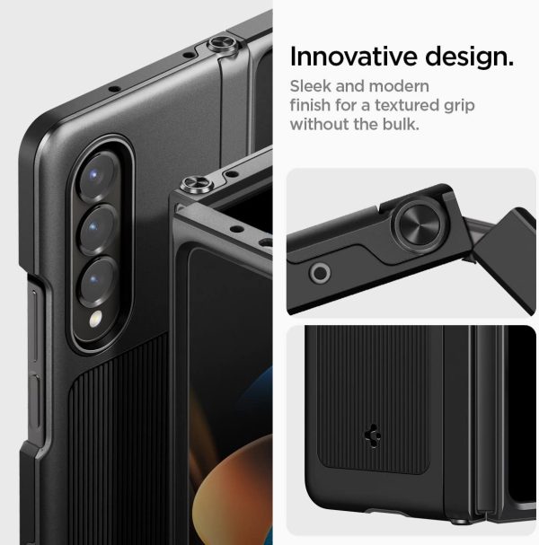 Galaxy Z Fold 4 Neo Hybrid S Kickstand Case by Spigen - ACS05106 - Matte Black - Image 4