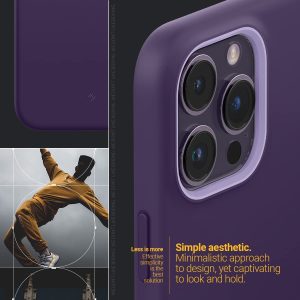 iPhone 14 Pro NanoPop Mag Dual tone Liquid Silicone Case by Caseology Magsafe Enabled - Grape Purple - ACS05016 - Image 4
