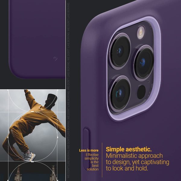 61kTqrLfoOL._AC_SL1200_ iPhone 14 Pro NanoPop Mag Dual tone Liquid Silicone Case by Caseology Magsafe Enabled - Grape Purple - ACS05016 - Image 4