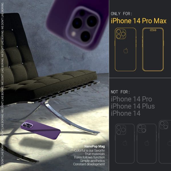 iPhone 14 Pro Max NanoPop Mag Dual tone Liquid Silicone Case by Caseology Magsafe Enabled - Grape Purple - ACS04869 - Image 4