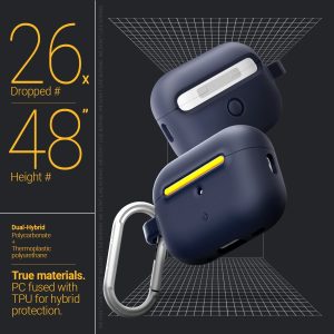 Airpods Pro 2022 NanoPop Dual tone Liquid Silicone Case by Caseology - Blueberry Navy - ACS05426 - Image 3
