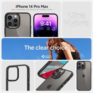 Apple iPhone 14 Pro Max Ultra Hybrid TPU + PC Case by Spigen - ACS04817 - Matte Black - Image 7