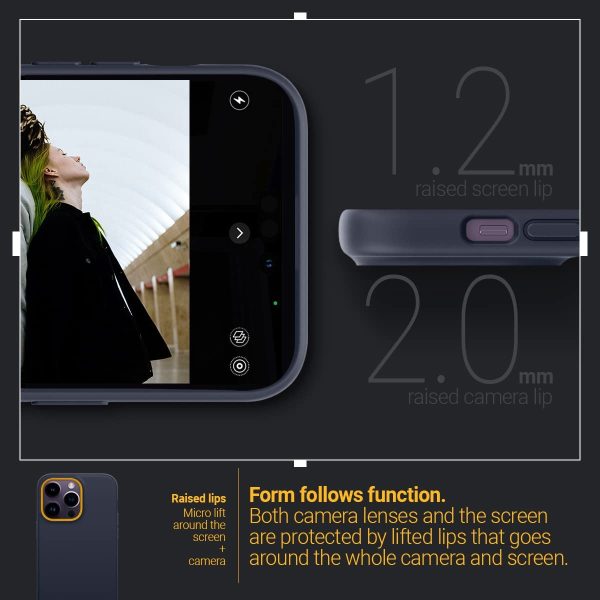 61wQOn5yX+L._AC_SL1200_ iPhone 14 Pro NanoPop Mag Dual tone Liquid Silicone Case by Caseology Magsafe Enabled - Blueberry Navy - ACS05013 - Image 5