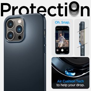 Apple iPhone 14 Pro Max Thin Fit Slim Case by Spigen - ACS04768 - Metal Slate - Image 6