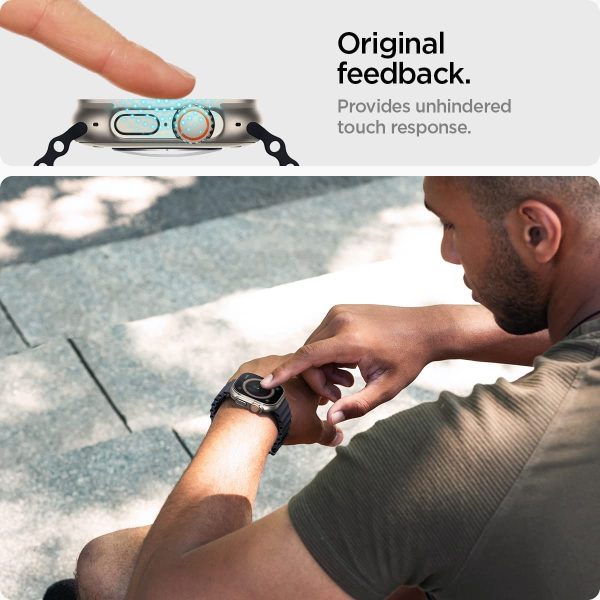 61xCVr5+4SL._AC_SL1200_ Apple Watch Ultra 2 / 1 Screen Protector ProFlex by Spigen for 49mm with Auto Alignment Kit - Clear - 2 PACK - AGL05556 - Image 4