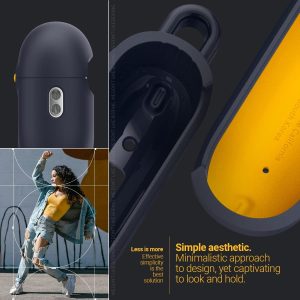 Airpods Pro 2022 NanoPop Dual tone Liquid Silicone Case by Caseology - Blueberry Navy - ACS05426 - Image 4
