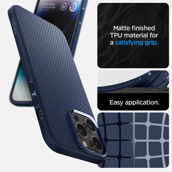 Apple iPhone 14 Pro Max Liquid Air Case by Spigen - ACS04814 - Navy Blue - Image 7