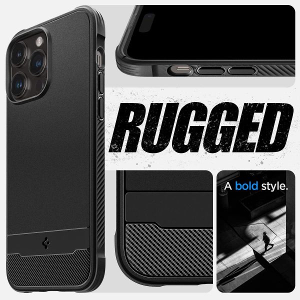 Apple iPhone 14 Pro Rugged Armor with Magsafe Compatible Case by Spigen - ACS04956 - Matte Black - Image 5