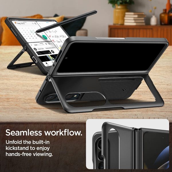 Galaxy Z Fold 4 Neo Hybrid S Kickstand Case by Spigen - ACS05106 - Matte Black - Image 7
