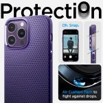 Apple iPhone 14 Pro Liquid Air Case by Spigen - ACS05578 - Deep Purple - Image 3