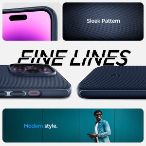 Apple iPhone 14 Pro Max Mag Armor with Magsafe Comaptibility Case by Spigen - ACS04845 - Navy Blue - Image 3