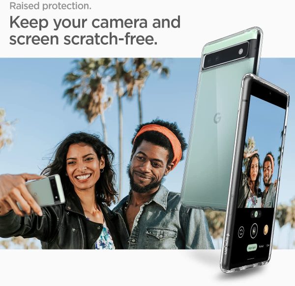 Google Pixel 6a Ultra Hybrid TPU + PC Case by Spigen - ACS04477 - Crystal Clear - Image 7