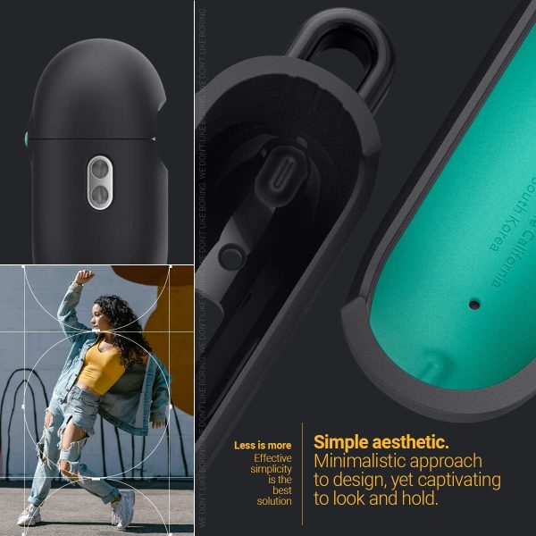 Airpods Pro 2022 NanoPop Dual tone Liquid Silicone Case by Caseology - Prune Charcoal - ACS05427 - Image 5