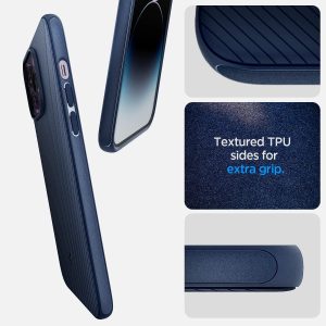 Apple iPhone 14 Pro Max Mag Armor with Magsafe Comaptibility Case by Spigen - ACS04845 - Navy Blue - Image 4