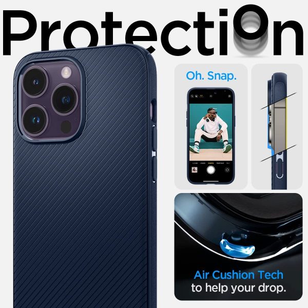 Apple iPhone 14 Pro Max Mag Armor with Magsafe Comaptibility Case by Spigen - ACS04845 - Navy Blue - Image 5