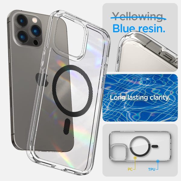 Apple iPhone 14 Pro Max Ultra Hybrid MagFit MagSafe Enabled Case by Spigen - ACS04826 - Carbon Fiber - Image 5