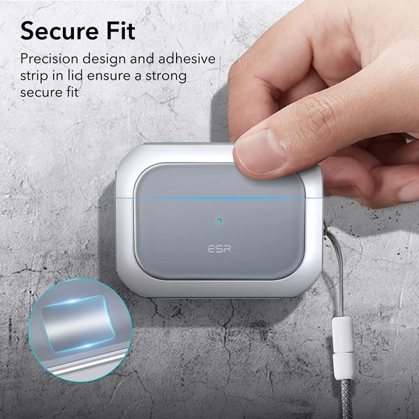 71WKAaZn6kL._AC_SL1500_ AirPods Pro 2 (2022) Orbit Hybrid Case by ESR Magsafe Ready -  White - Image 6