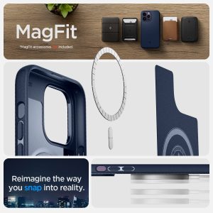 Apple iPhone 14 Pro Max Mag Armor with Magsafe Comaptibility Case by Spigen - ACS04845 - Navy Blue - Image 7