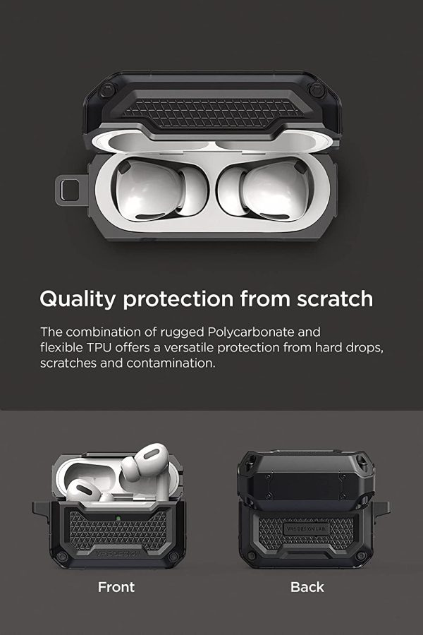 AirPods Pro 2022 Terra Guard Fit Case by VRS Design - Matte Black - Image 2