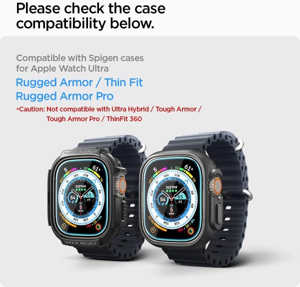 71o11FuQErL._AC_SL1200_ Apple Watch Ultra 2 / 1 Screen Protector ProFlex by Spigen for 49mm with Auto Alignment Kit - Clear - 2 PACK - AGL05556 - Image 6