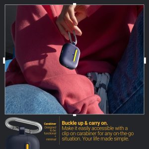 Airpods Pro 2022 NanoPop Dual tone Liquid Silicone Case by Caseology - Blueberry Navy - ACS05426 - Image 5