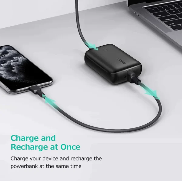 Aukey 20W USB C PD & USB QC3.0 10000mAH Mini Power Bank PB-N83s - Image 5
