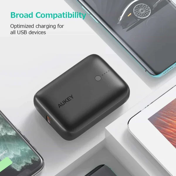Aukey 20W USB C PD & USB QC3.0 10000mAH Mini Power Bank PB-N83s - Image 6