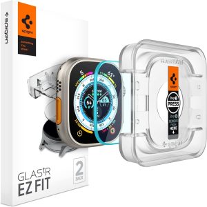 Apple Watch Ultra 2 / 1 Screen Protector ProFlex by Spigen for 49mm with Auto Alignment Kit - Clear - 2 PACK - AGL05556