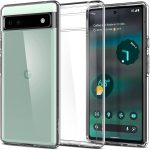 Google Pixel 6a Ultra Hybrid TPU + PC Case by Spigen - ACS04477 - Crystal Clear