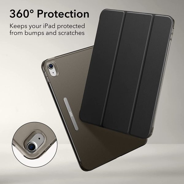 iPad 10.9 10th Gen 2022 Ascend Trifold Case Auto Sleep and Wake, Trifold Stand, Lightweight Hard Back Cover -  Black - BIS - Image 2