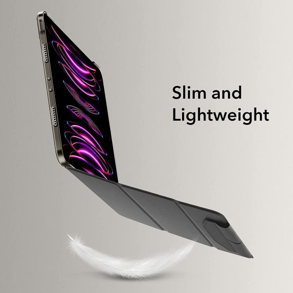 613py-sDV+L._AC_SL1500_ iPad Pro 12.9" 2022 / 2021 Ascend Trifold Case Auto Sleep and Wake, Trifold Stand, Lightweight Hard Back Cover -  Silver Gray - Image 8