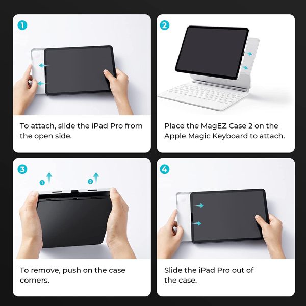 iPad Pro 11" 2022 / 2021 Aramid Fiber Case MagEZ Case 2, Magic Keyboard Compatible Case Works with MagEZ Stand & MagEZ Folio - White Twill - Image 8