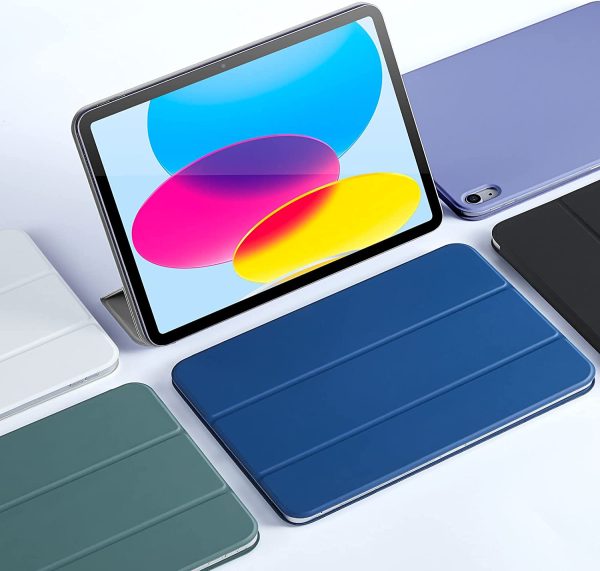 619MzURYdhL._AC_SL1500_ iPad 10.9 10th Gen 2022 Rebound Magnetic Smart Case Convenient Magnetic Attachment Supports Pencil Pairing & Charging - Navy Blue - BIS - Image 2